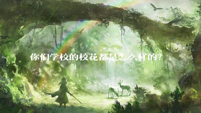 你们学校的校花都是怎么样的？