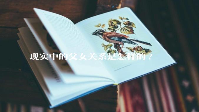 现实中的父女关系是怎样的?